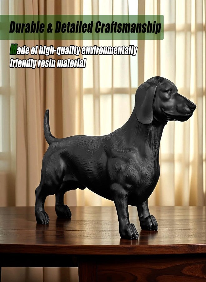 AttoShow Lifelike Dachshund Sculpture - Creative Wiener Dog Figurine Modern Home Decoration for Home Desk Shelf Decor, Cute Resin Animal Statue Collectible Gift for Dog Lovers - Image 5